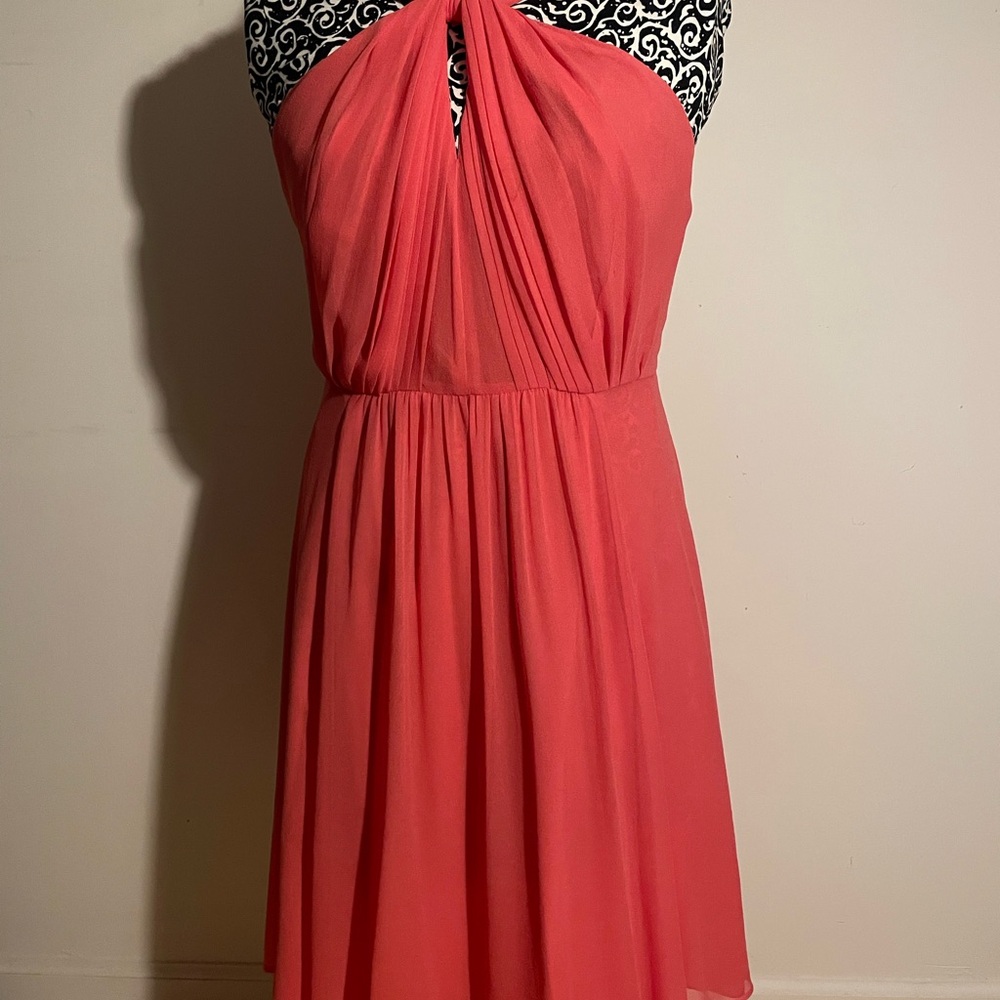 Ann Taylor Strapless Coral Dress